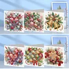 6PCS DIY Greeting Card Special shaped Diamond Painting Christmas Postcards