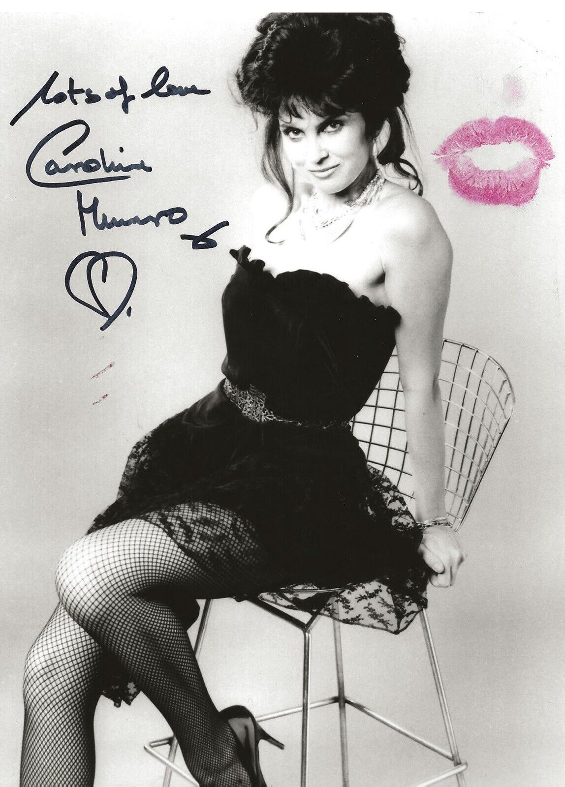 007 Bond girl Caroline Munro signed and personally kissed Photo Poster painting IMAGE No92b