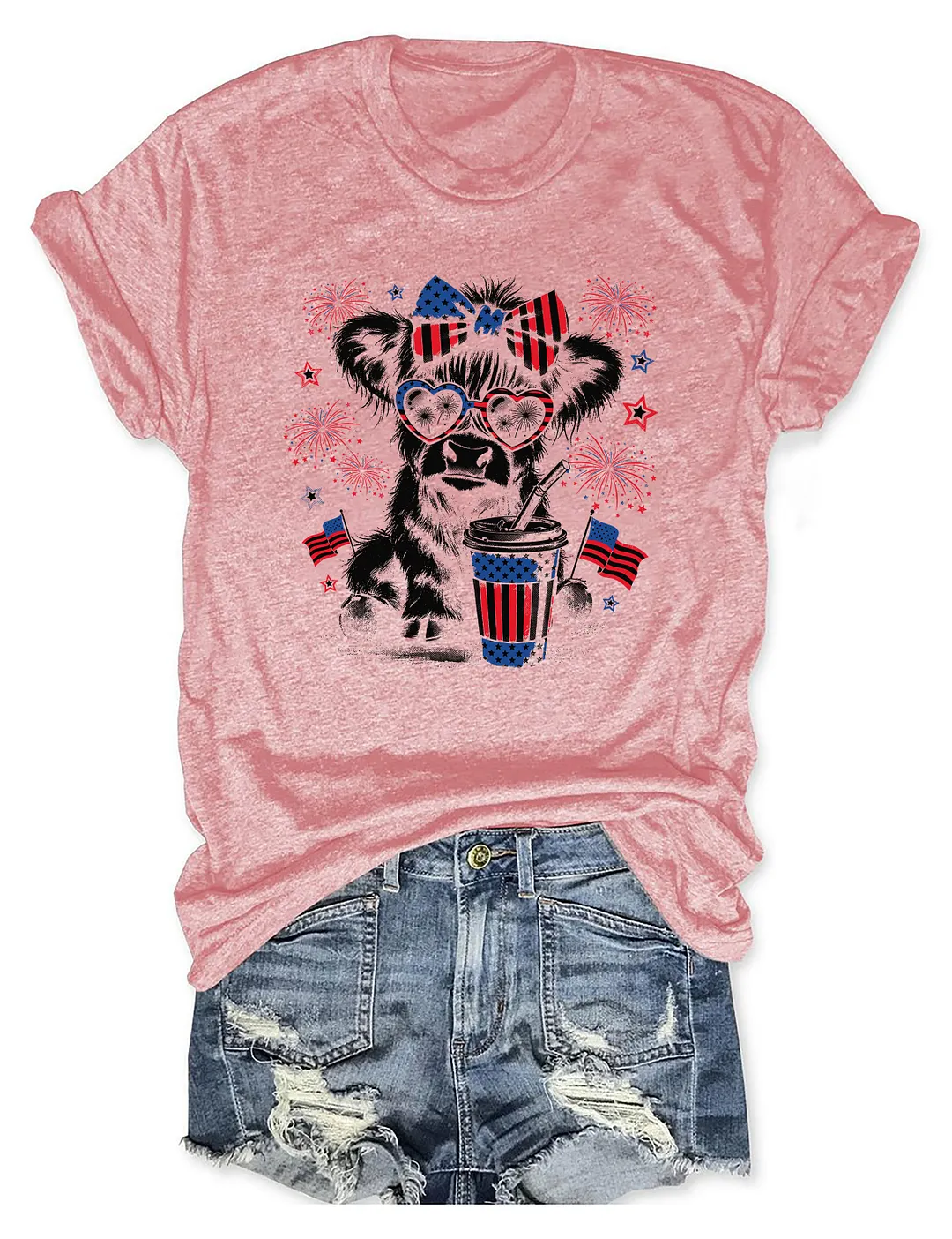 USA Highland Cow T-shirt
