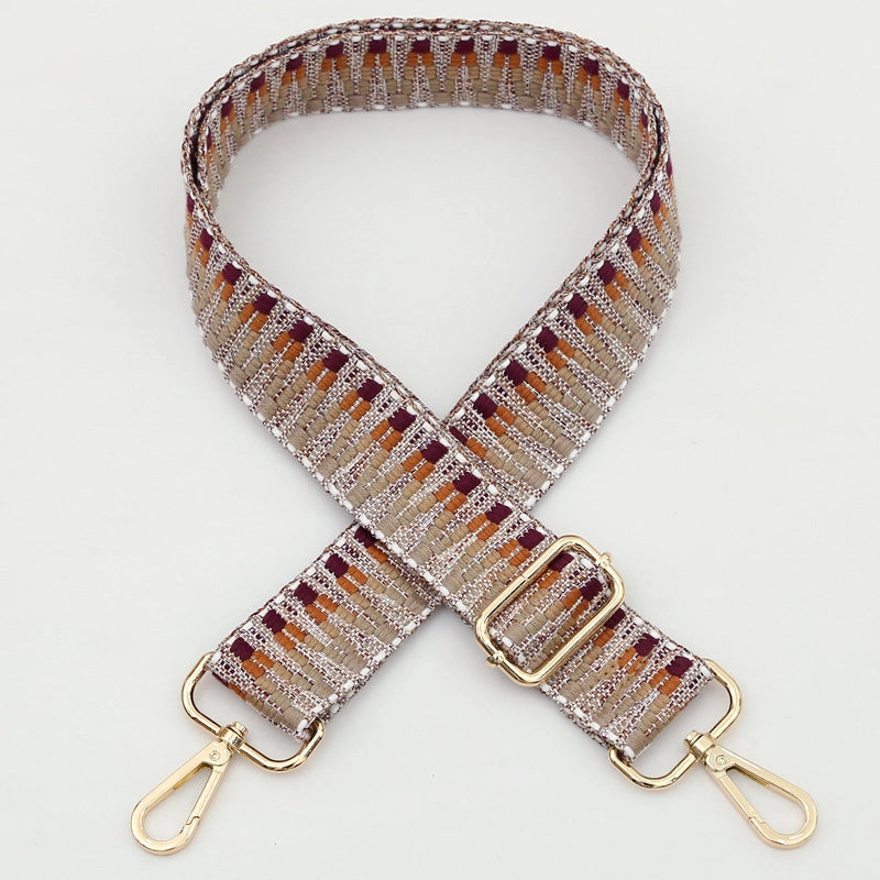 Polyester Cotton Stripe Bag Strap