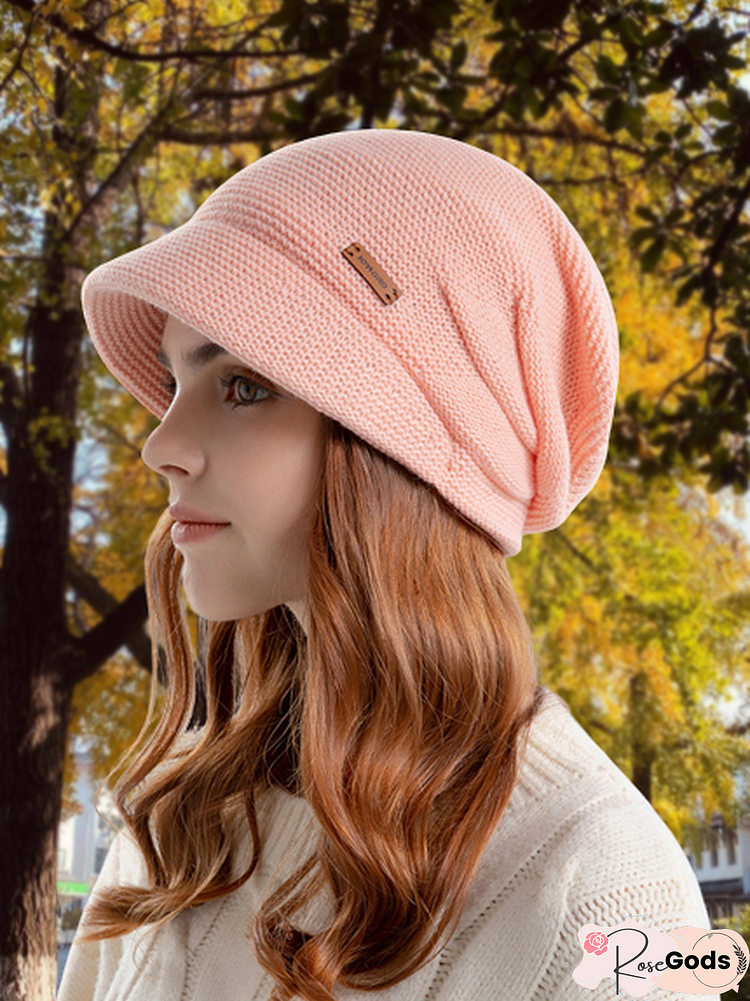 Casual Waffle Plaid Velvet Beanie Daily Commuting Home Accessories