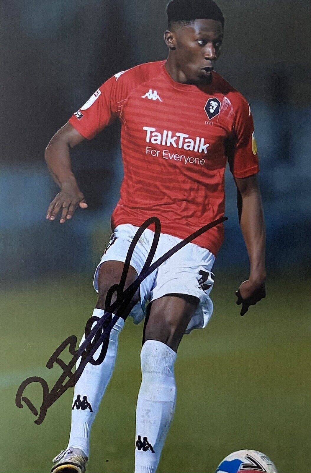 Di'Shon Bernard Genuine Hand Signed Salford City 6X4 Photo Poster painting