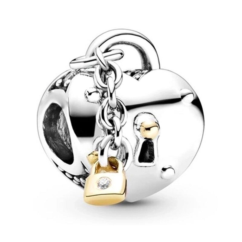 1 PC/Package Metal Rhinestones Plating Inlay Polished Pendant Beads