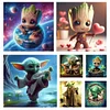 (Multi Style)Groot And Yoda-Full Embroidery 3 Strands 11CT Stamped Cross Stitch-40*40CM