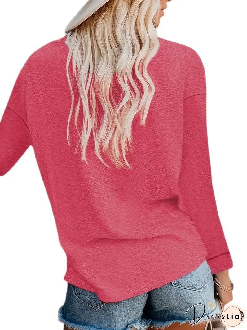 Long Sleeve Crew Neck T-Shirt for Women