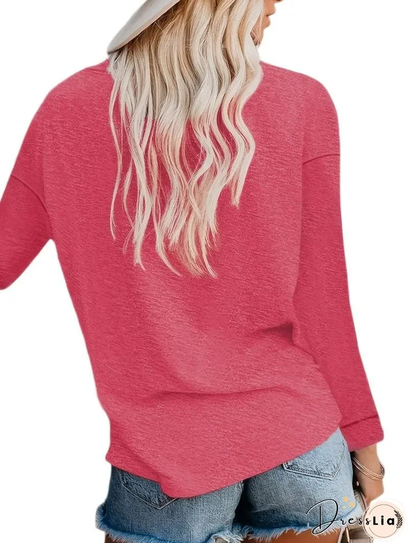 Long Sleeve Crew Neck T-Shirt for Women