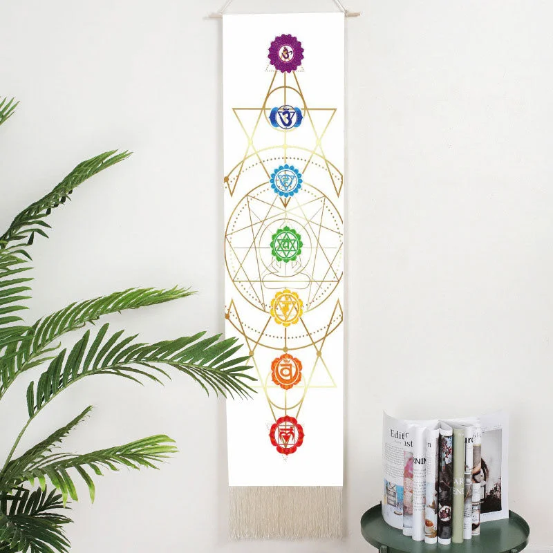 Moon Phases Tapestry Wall Art Hanging Tarot Witchcraft Tapestries HD Printing Sun Moon Tapestry Psychedelic Decor Tassel Carpet