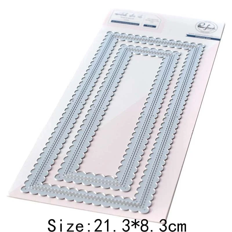 Metal Cutting Dies long Rectangular strip background card Scrapbooking Stencil Cut Die For DIY Card Crafts Handmade