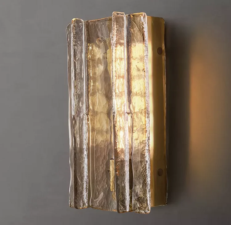 Lattice Smoke Glass Sconce 15" 30" Vjlight