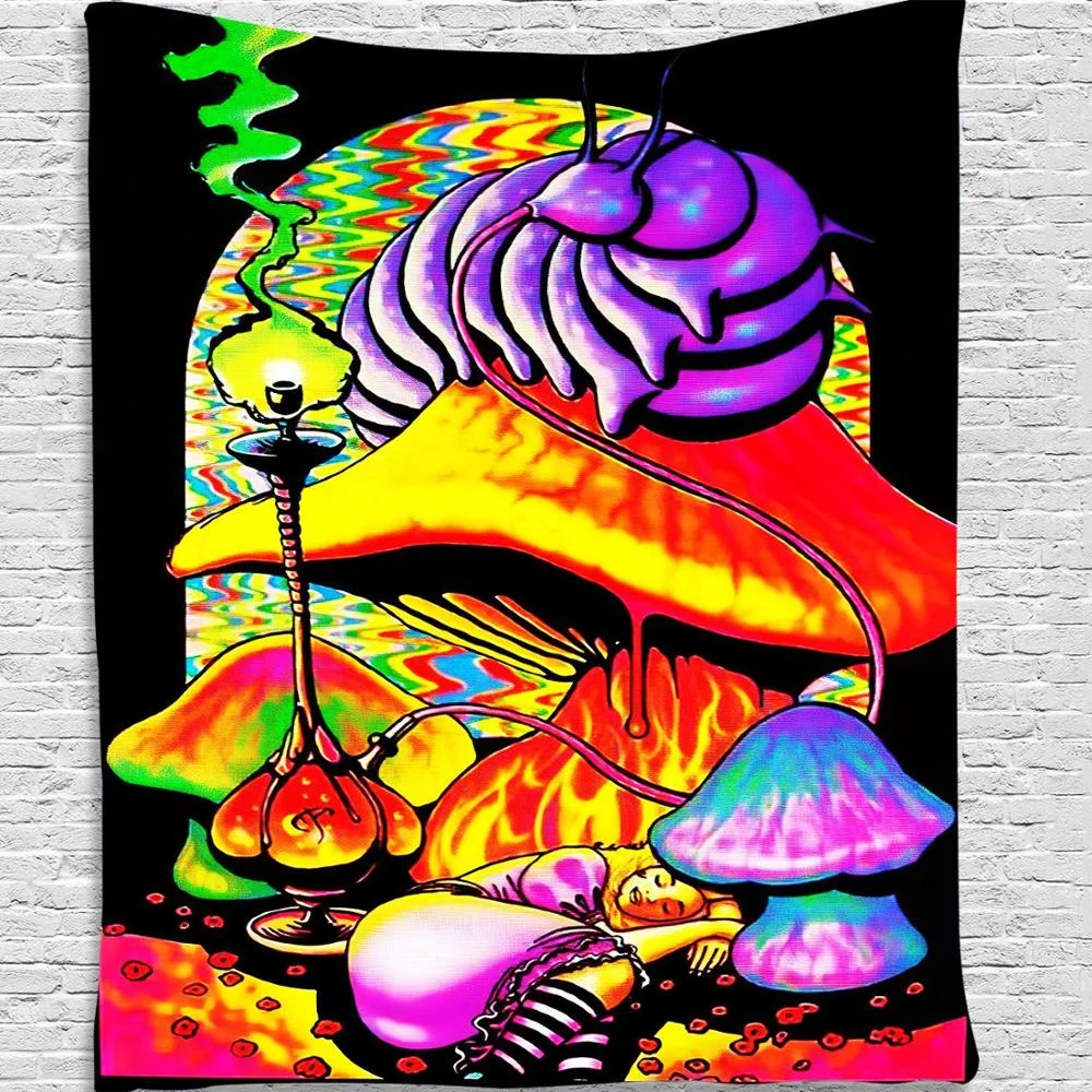 Unique Mandela Wall hanging Tapestry psychedelic pattern yoga throw beach throw carpet Hippie Home Decor Wall Tapestry Blanket