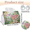 (24cm)Diamond Art Tissue Box DIY PU Napkin Cover for Home(Butterflies and flowers)