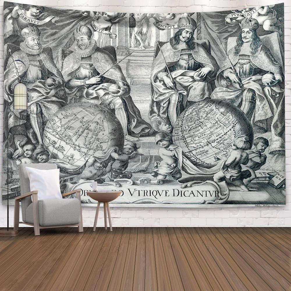 World Map 3D Print Polyester Geometric Wall Hanging Tapestry Decor Oil Painting Beach Towel Sleeping Pad Yoga Blanket Mat