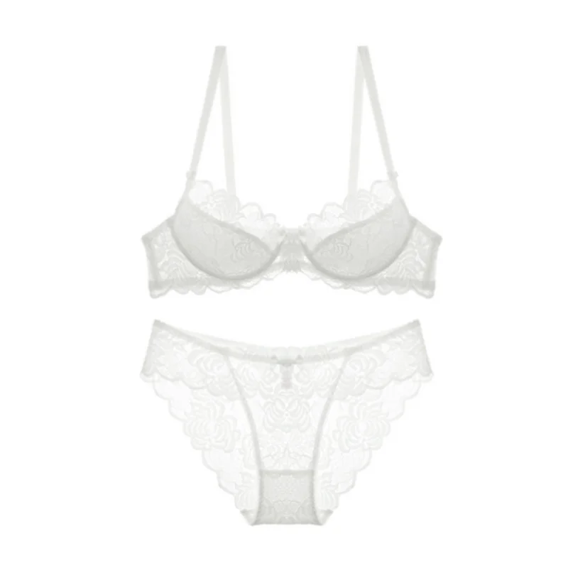 Brownm Sexy Lace Bra Set Hot Girls Pure Want To Gather Large Bra Small Bra Thin Breathable Cotton Underwear