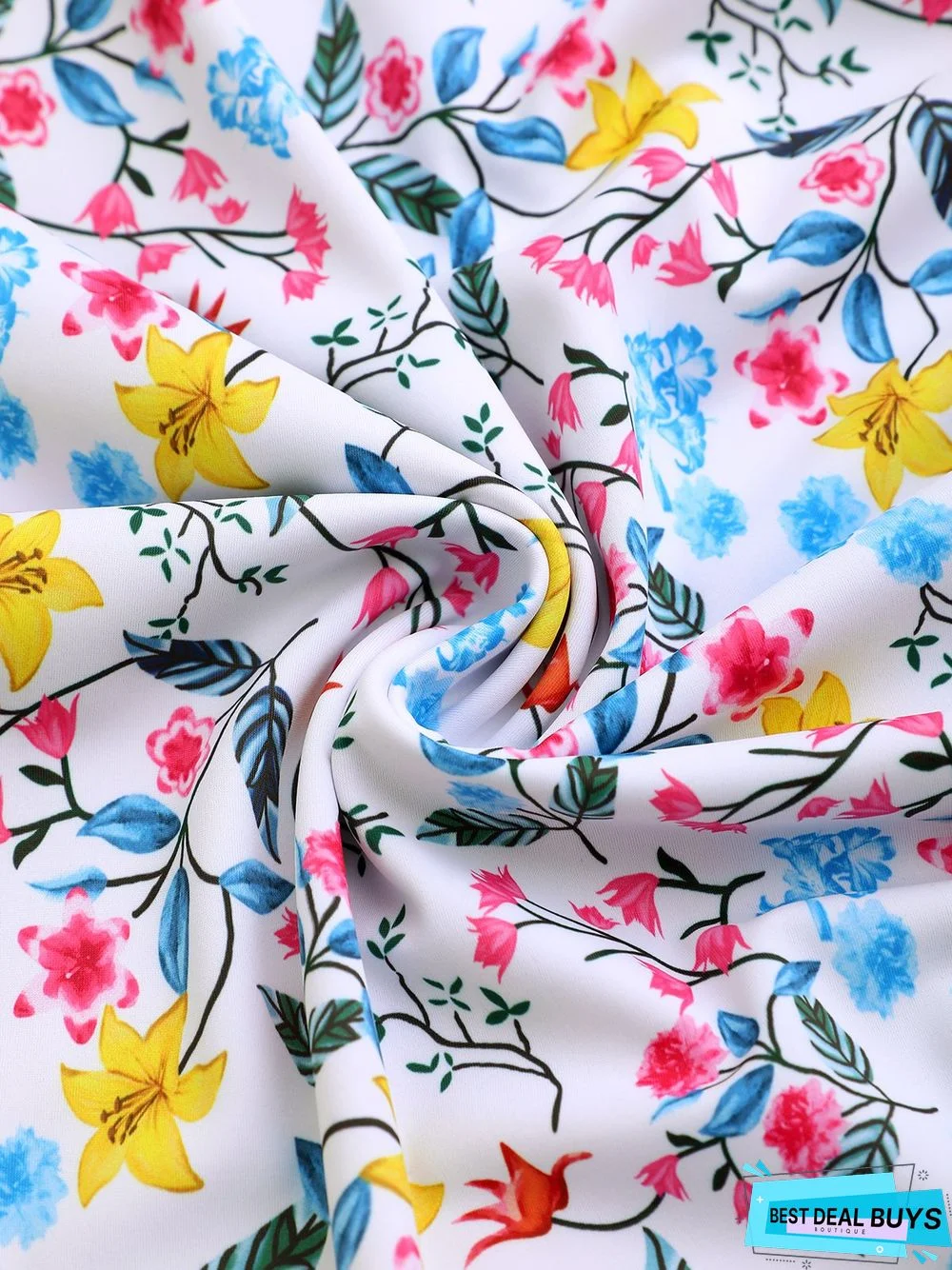 Casual Floral Printing Spaghetti Tankinis Two-Piece Set