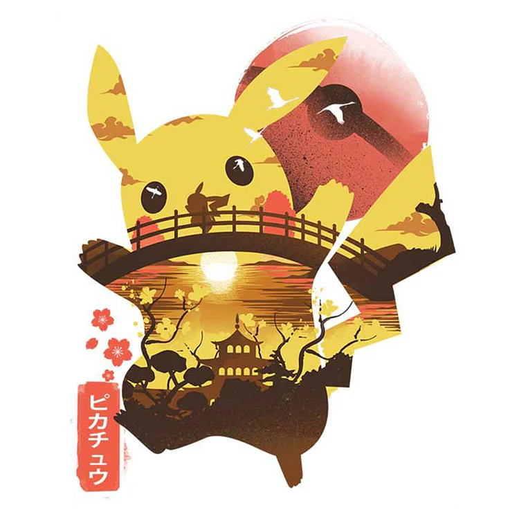『YiShu』Pokemon - 11CT Stamped Cross Stitch(40*40cm)