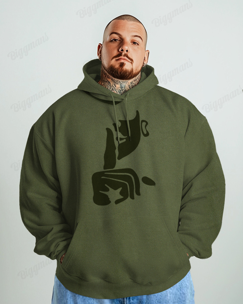 Forbidden Abstract Printed Oversized Cotton Hoodie