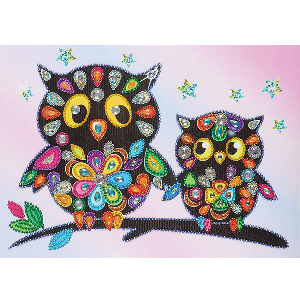 

Cartoon Owl - Special Shaped Diamond Painting - 40*30CM, 501 Original