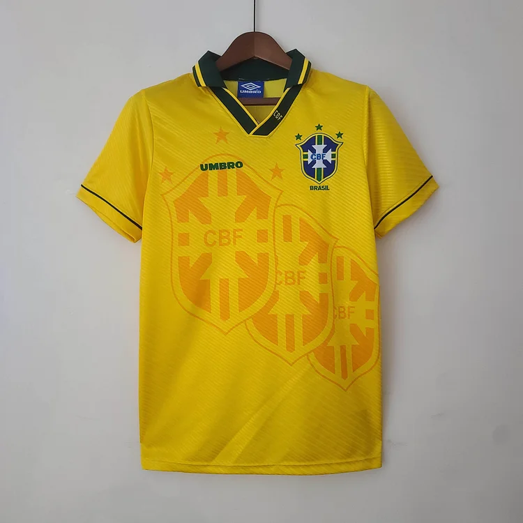 1994 Retro Brazil Home Soccer Jersey