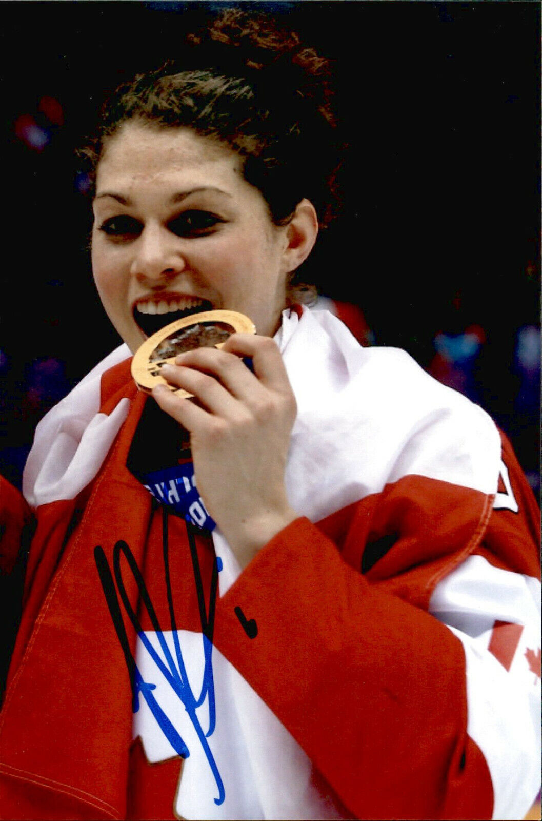 Rebecca Johnston SIGNED 4x6 Photo Poster painting WOMEN'S HOCKEY / TEAM CANADA #4