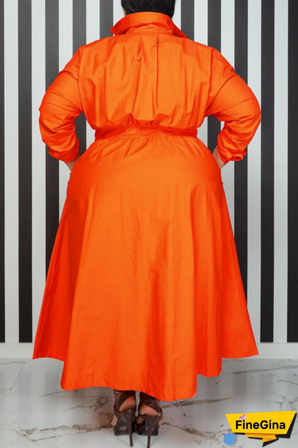 Black Casual Solid Patchwork Buckle Turndown Collar Shirt Dress Plus Size Dresses