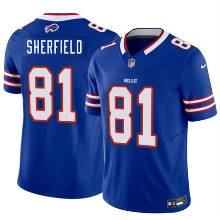 Men's Buffalo Bills #81 Trent Sherfield Royal 2026 NFL Draft Vapor F.U.S.E. Limited Jersey