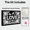 uk.everydayedeals DIY Pearl Painting With Frame - Handmade Self-Adhesive Pearls - Love(20*30cm)