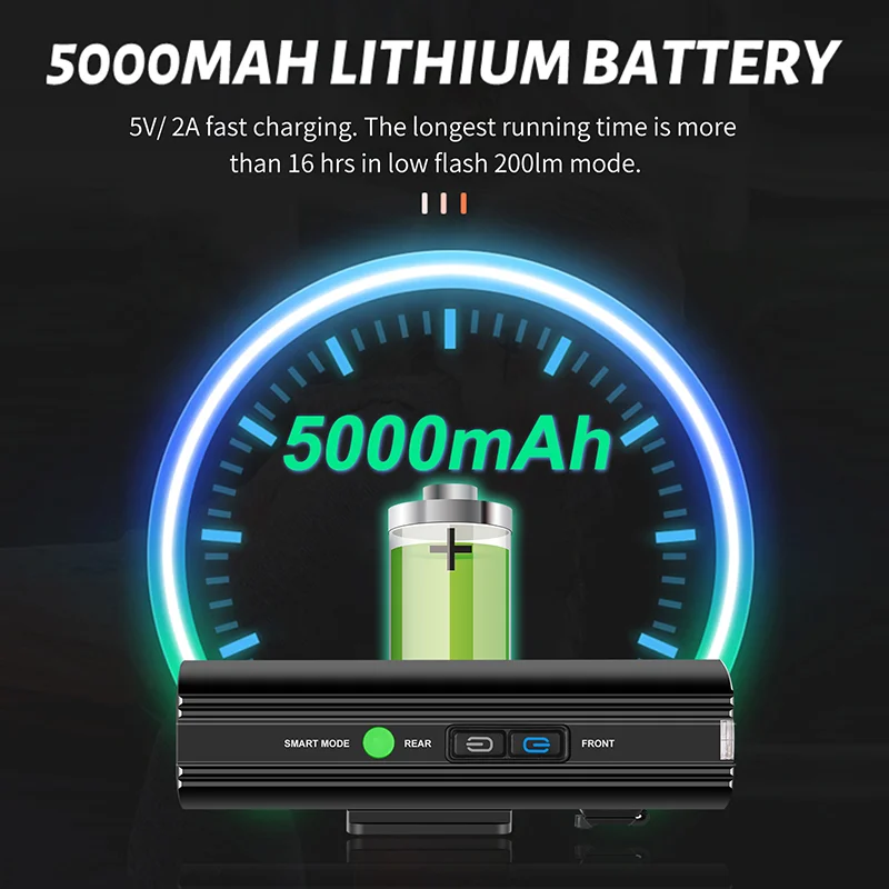 V20D-1700 Bicycle Road Front & Rear Light 2 In 1