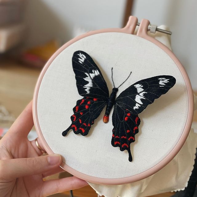 3D Embossed Butterfly 494