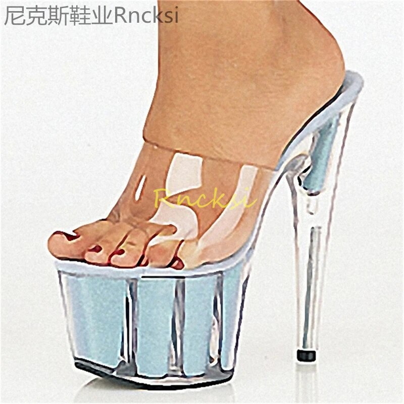 VCshoes 17cm Shoe Catwalk Female Model Dress Shoes Super High Heels Fishmouth Stiletto Slippers High Heels
