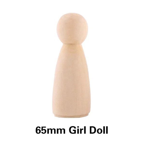 75mm/90mm Wooden Peg Dolls 5PCS/Lot Wood Dolls 35mm 43mm 55mmPainting DIY Home Nursery Decoration Women Men Wooden Peg Dolls