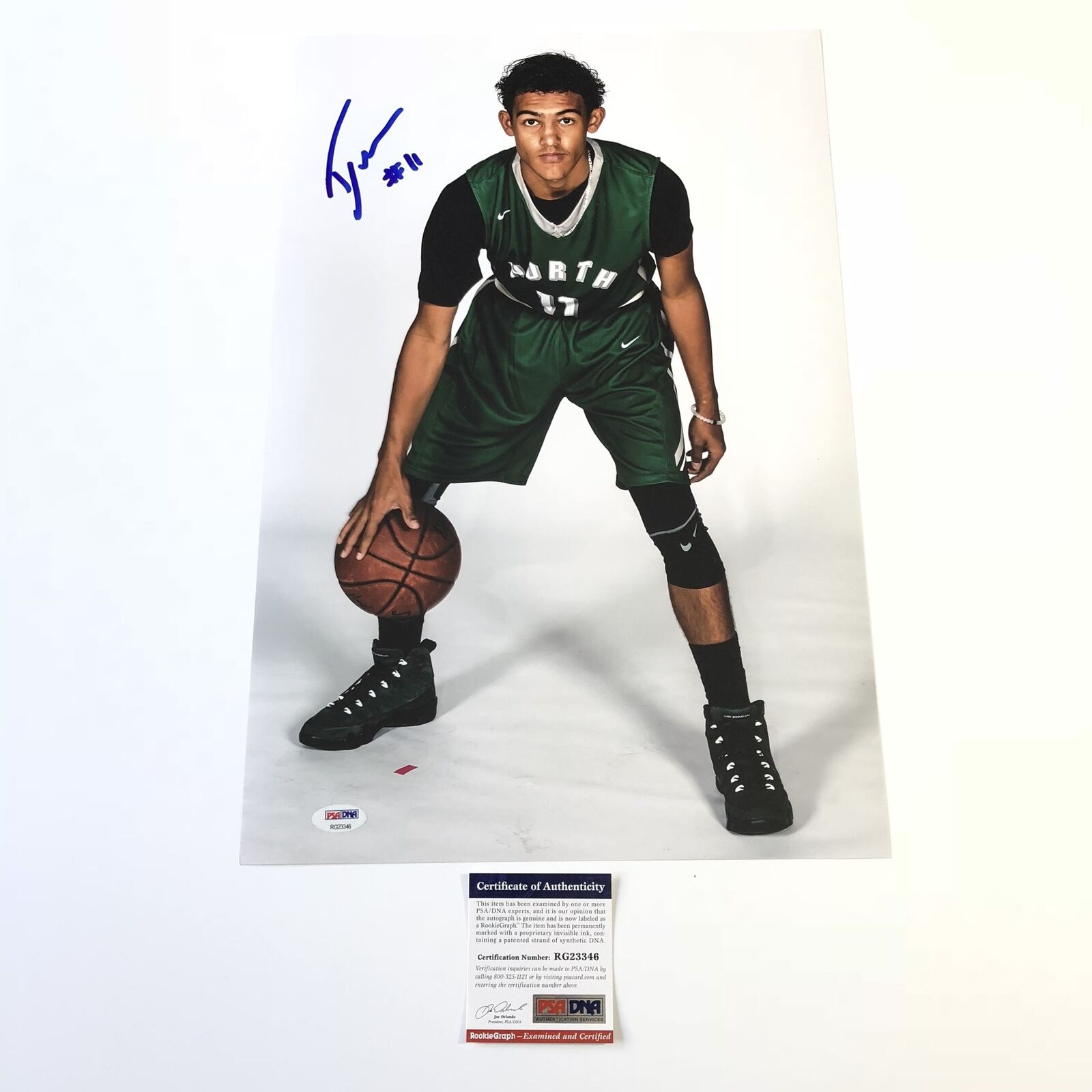 Trae Young signed 12x18 Photo Poster painting PSA/DNA Atlanta Hawks Autographed Oklahoma