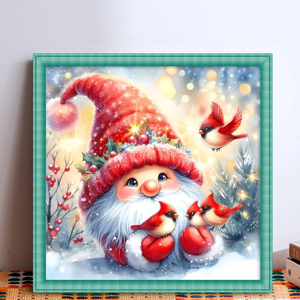 11CT Full Stamped Cross Stitch - Bird & Dryad Gnome(Canvas|40*40CM)