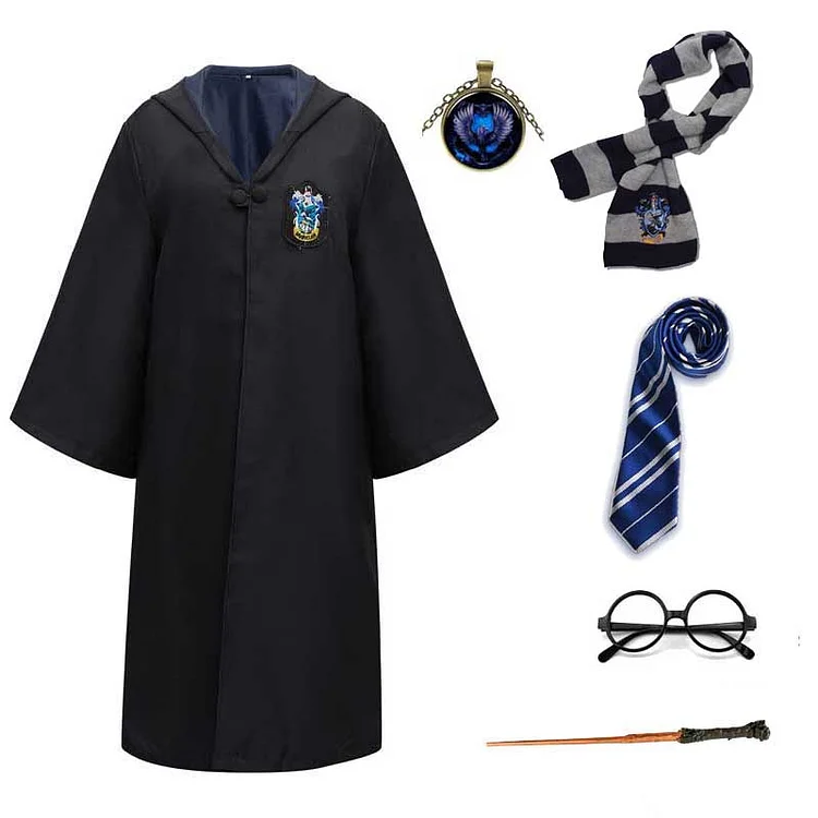 Mayoulove Harry Potter #6 Cosplay  Robe Cloak Clothes Ravenclaw Quidditch Costume Magic School Party Uniform-Mayoulove