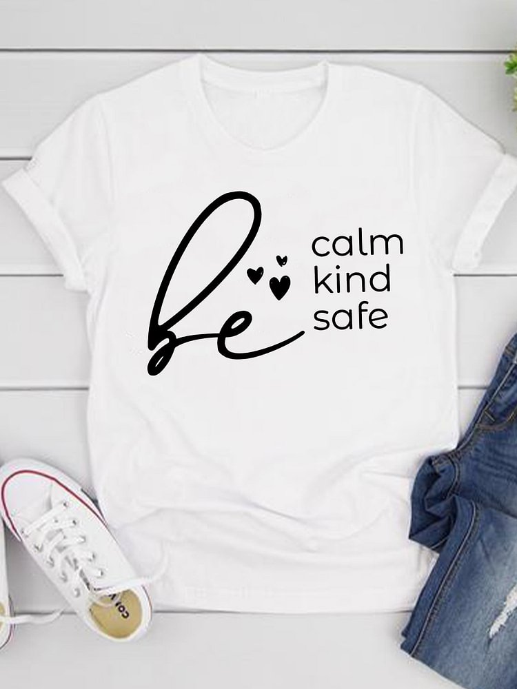 Bestdealfriday Be Kind Calm Safe Shirt Gender Love Kindness Shirt Nature Youth
