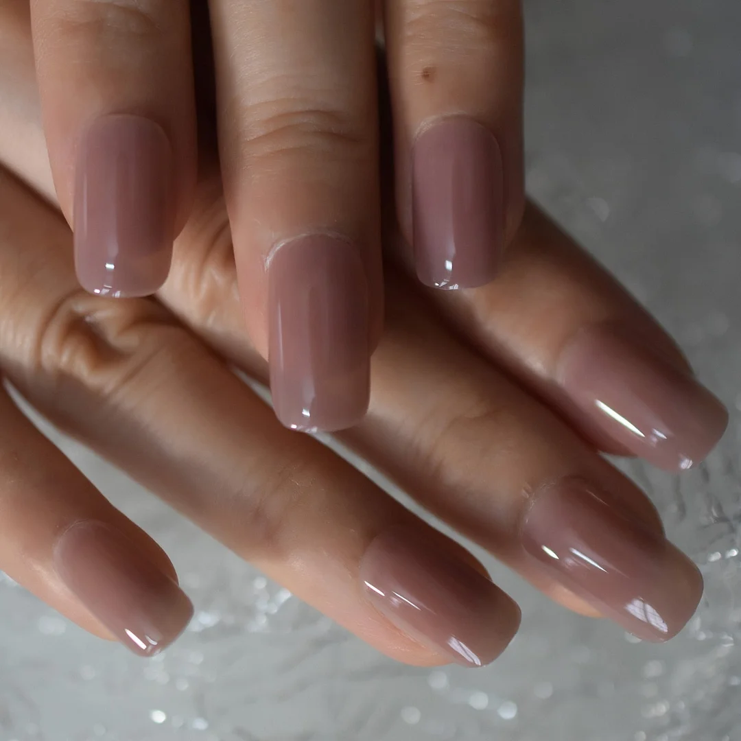 Detachable Sqare Nail Press On Fullcover Fingernail Tips Medium New Designs Gel Artificial Nail Professional Manicure False Nail-Nail Inspo