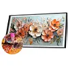 Fleurs et paysages-perceuse ronde peinture diamant-70*40cm (grande taille)