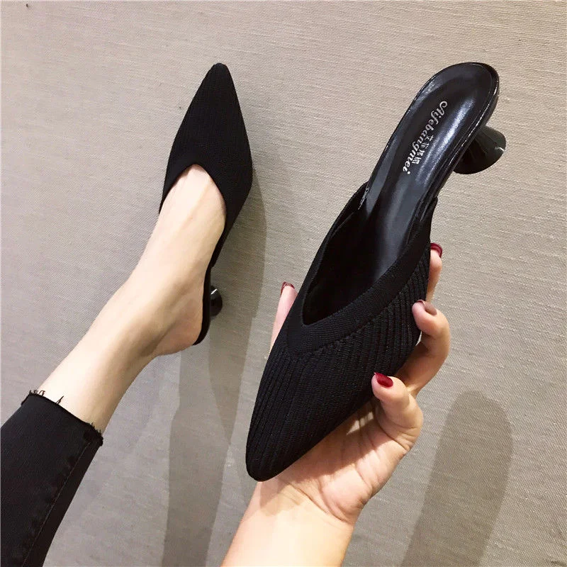 Cresfimix women pointed toe red pu leather high heel shoes for summer lady party & night club black pumps zapatos dama a6289