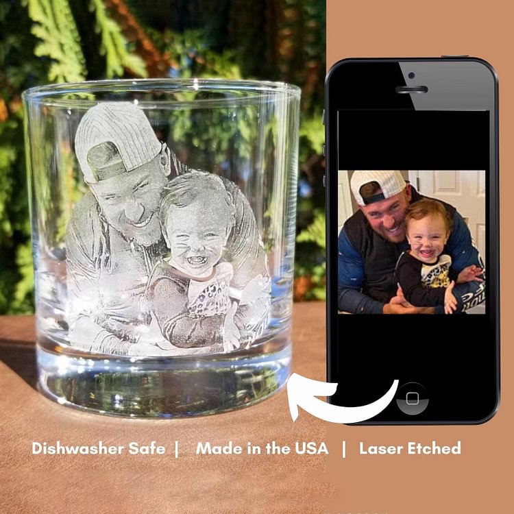 Etched Picture Rocks Glass