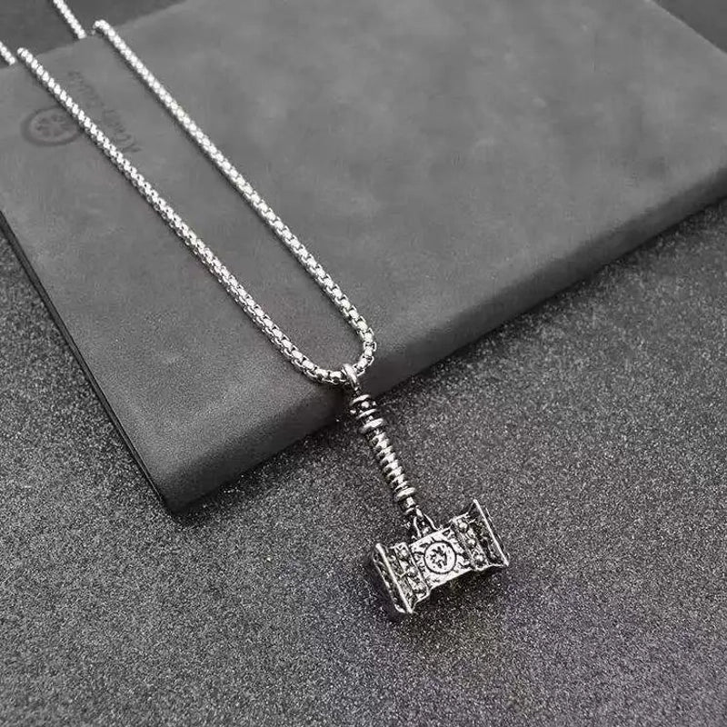 Casual Minimalist Hammer Stainless Steel Alloy Plating Silver Plated Unisex Sweater Chain
