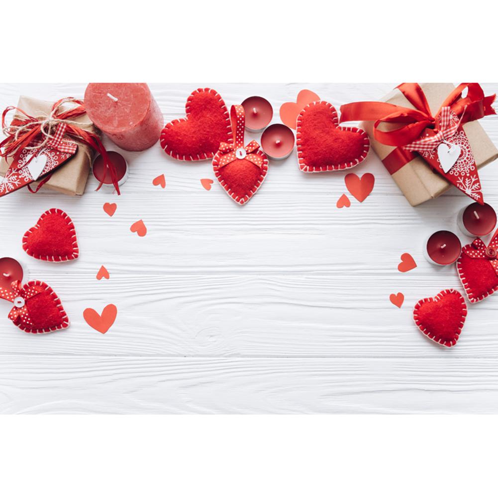 

Valentines Day Photography Background Love Heart Candle Gift Photo Backdrop, 501 Original