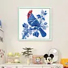 Blue And White Porcelain-Cardinal-14CT Stamped Cross Stitch 40*40cm/15.75*15.75in tapestrymarket