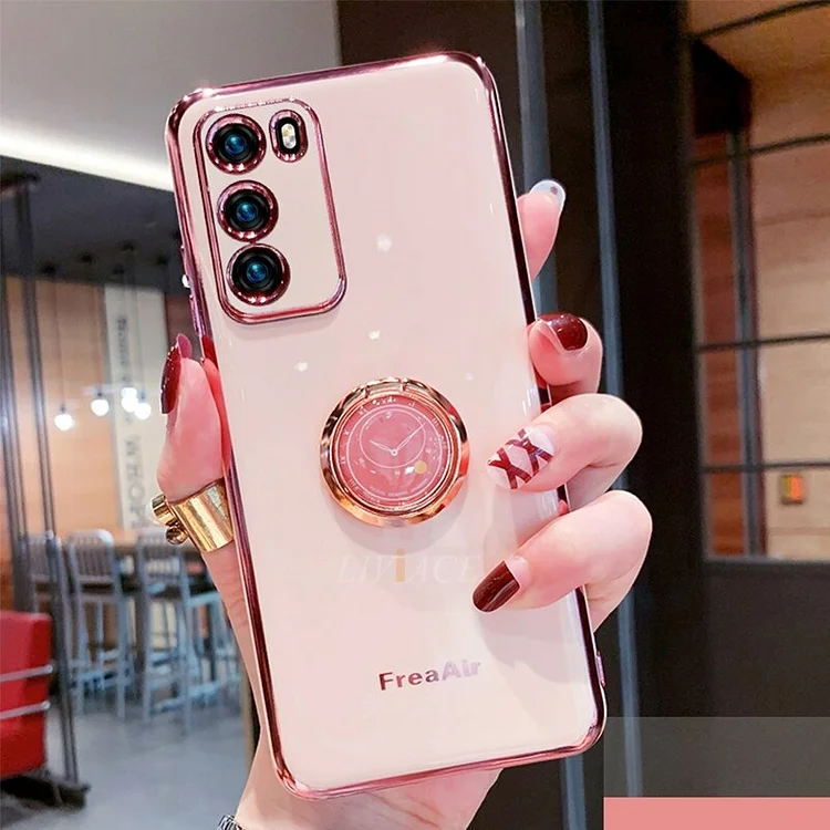 Ring Holder Silicone Phone Case For Xiaomi Mi Poco M3 Luxury Plating Gold Bumper Stand Soft Tpu Back Cover xiomi poko M3 houses
