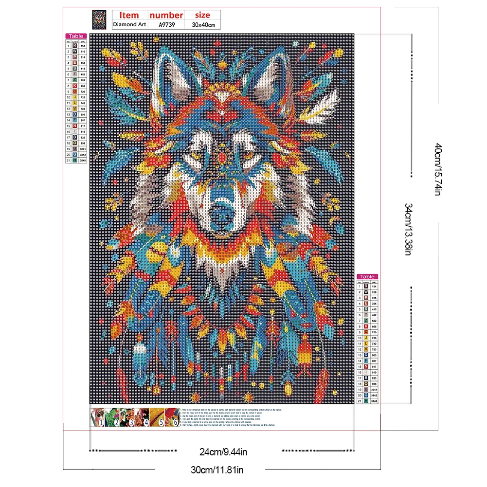 Diamond Painting - Full Round Drill - Wolf(Canvas|30*40cm)