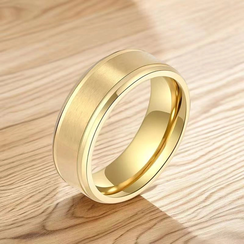 Stainless Steel Ring Boys Men’s Hip-hop Niche Men’s Trendy Ring Does Not Fade Titanium Steel Jewelry Jewelry