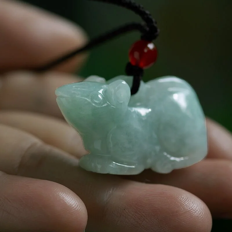 Natural Burmese Jade Zodiac Pendant Necklace, A-Grade Quality
