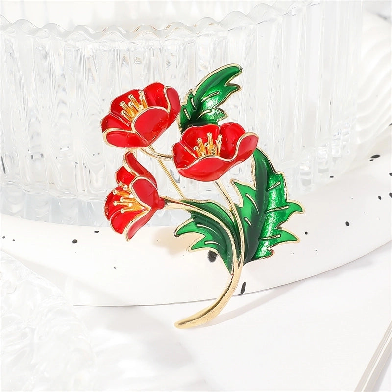 Elegant Pastoral Pin Flower Alloy Women’s Brooches