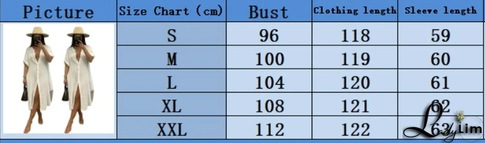 Summer Casual White Cotton Slit Long Blouse Dress