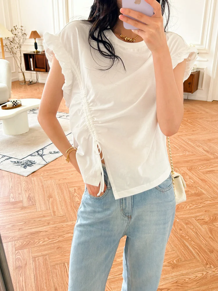 Uveng Uveng New Casual Fashion Lady T-Shirt Design Cotton European T-Shirt Women's Short-Sleeved Women's Clothing