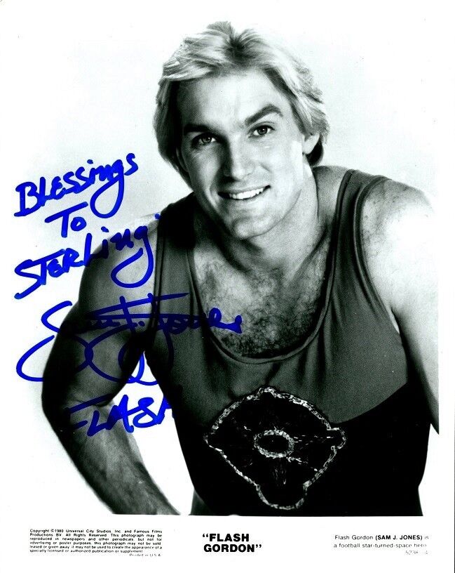 SAM J. JONES Signed Photo Poster painting - Flash Gordon