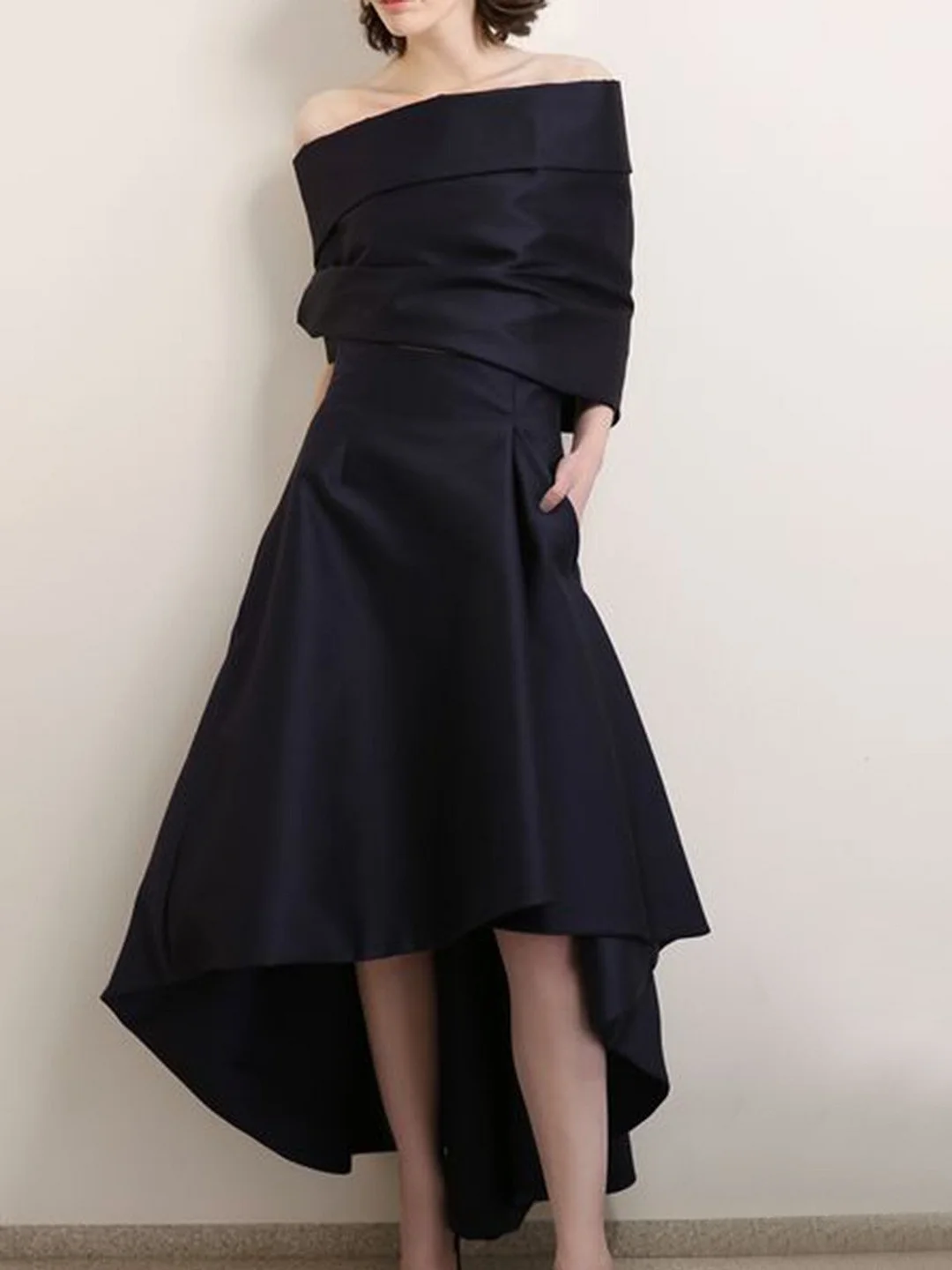 Asymmetric A-Line Elegant Maxi Dress
